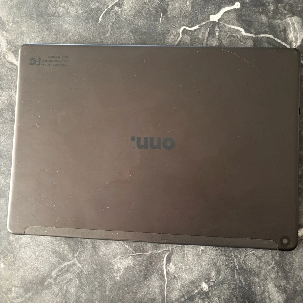 Black Tablet with Blue Screen